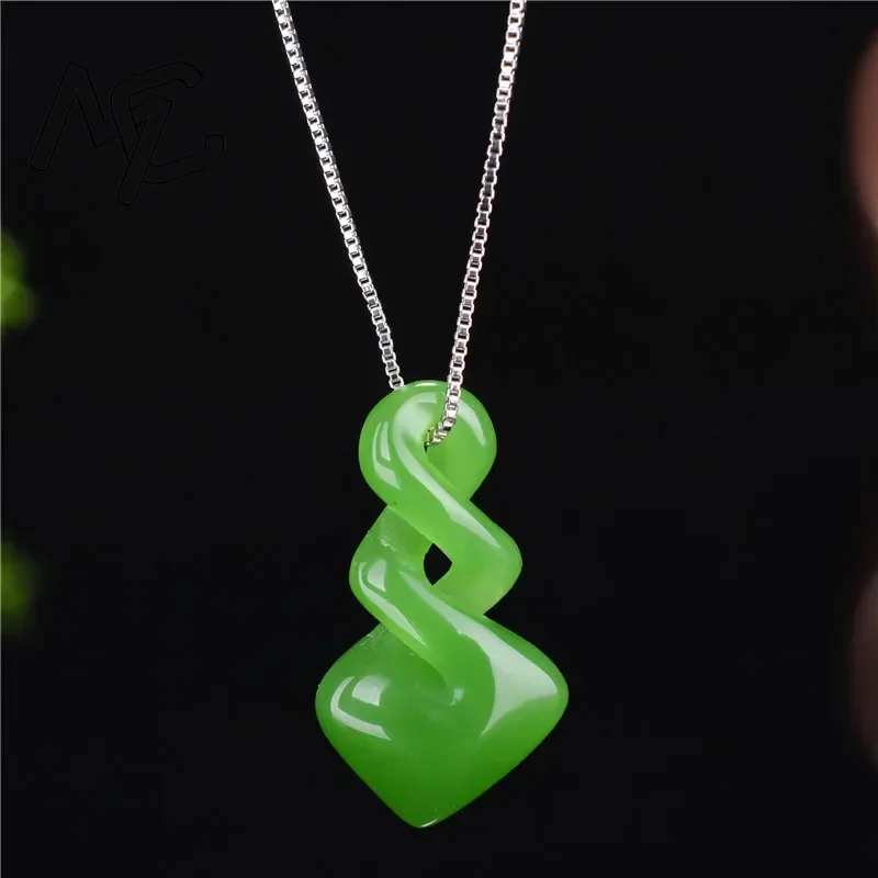 Women Accessories For Hand - Натуральный нефрит Hetian зеленого цвета, кулон,