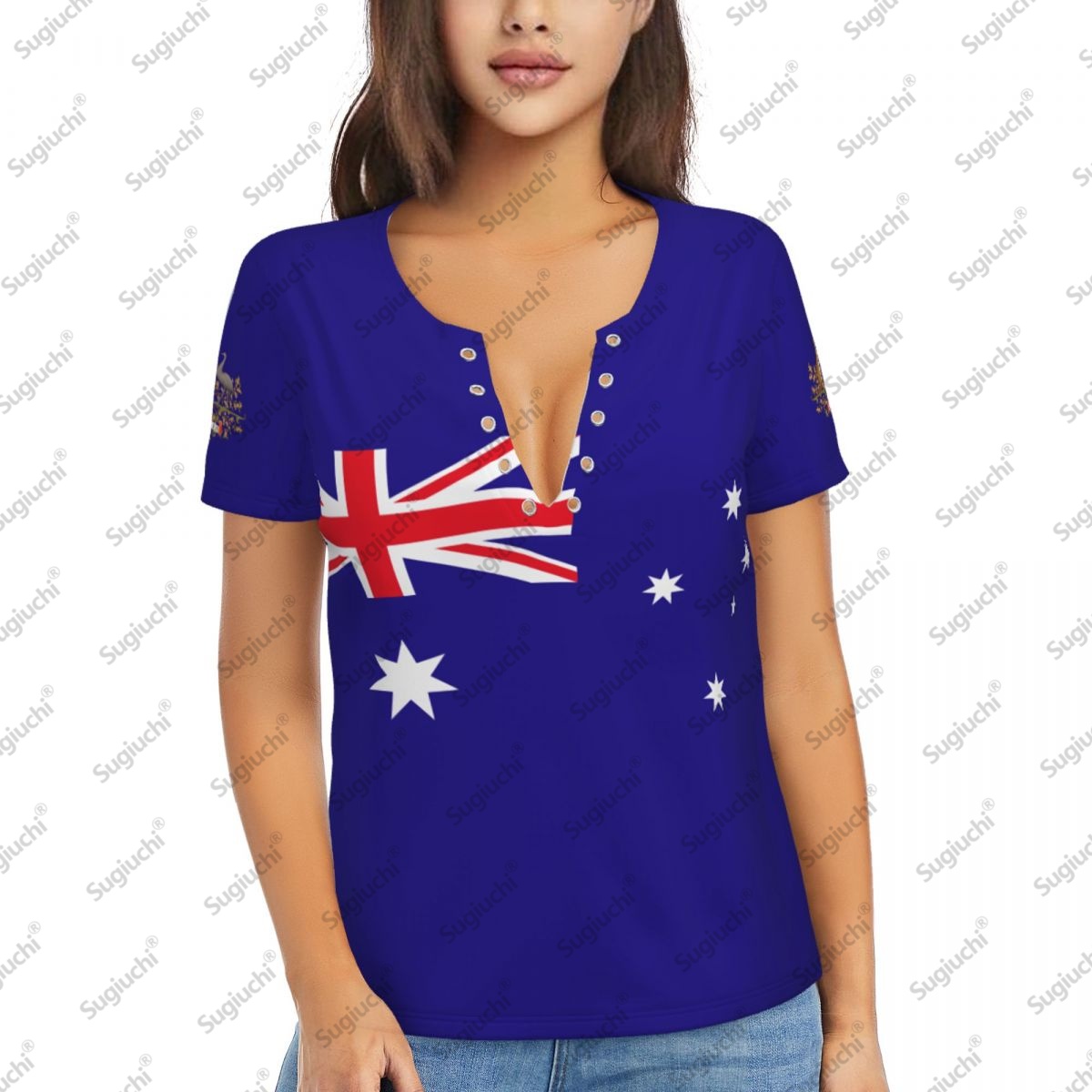 Women'S Accessories Australia - Сексуальные женские футболки с глубоким v-образным
